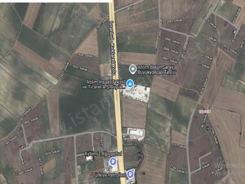 Tekirdağ Saray Büyükyoncalı Mah Satılık Arsa , 253 M2 Müstakil Yolu Var