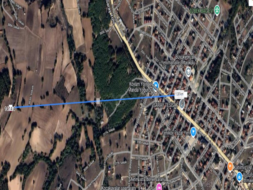 Tekirdağ Saray Büyükyoncalı Mah Satılık Arsa , 308 M2 Müstakil Evlerin Yakını