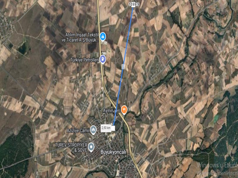 Tekirdağ Saray Büyükyoncalı Mah Satılık Arsa , 253 M2 Yolu Var Müstakil Evlerin Yakını