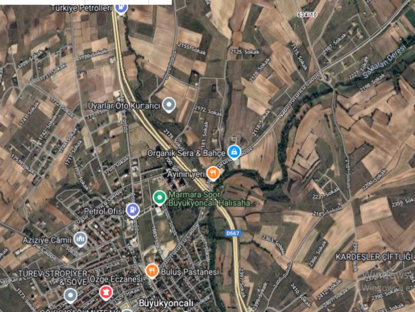 Tekirdağ Saray Büyükyoncalı Mah Satılık Arsa , 300 M2 Yolu Var Müstakil