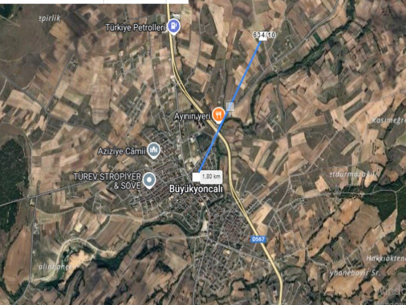 Tekirdağ Saray Büyükyoncalı Mah Satılık Arsa , 300 M2 Yolu Var Müstakil