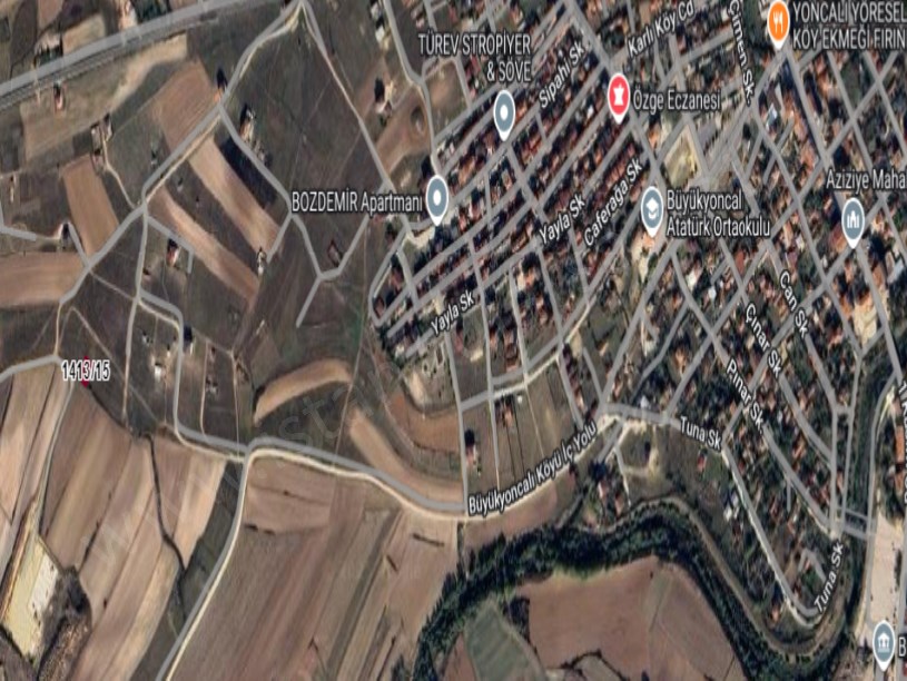 Tekirdağ Saray Büyükyoncalı Mah Satılık Arsa , 275 M2 Cadde Cephe Merkezde Tektapu