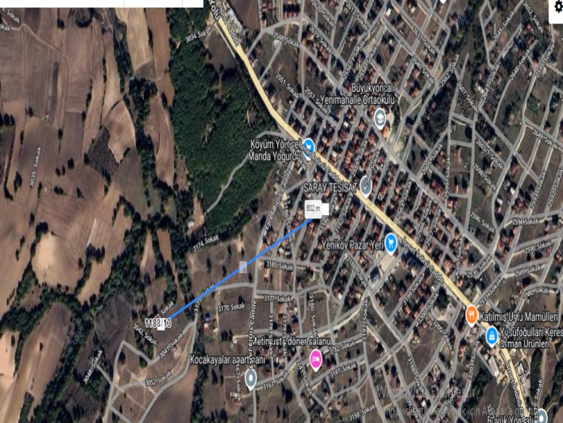 Tekirdağ Saray Büyükyoncalı Mah Satılık Arsa , 288 M2 Müstakil Merkeze Yakın