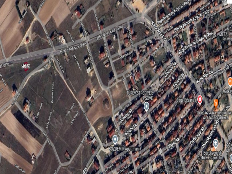 Tekirdağ Saray Büyükyoncalı Mah Satılık Arsa , 201 M2 Asfalt Caddeye Cephe Müstakil