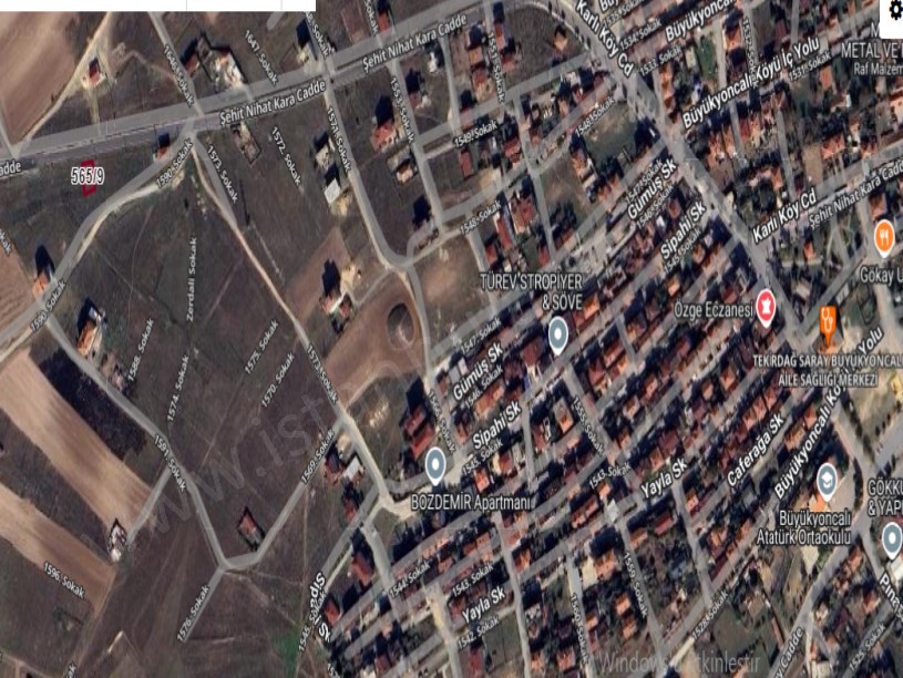 Tekirdağ Saray Büyükyoncalı Mah Satılık Arsa , 201 M2 Asfalt Caddeye Cephe Müstakil