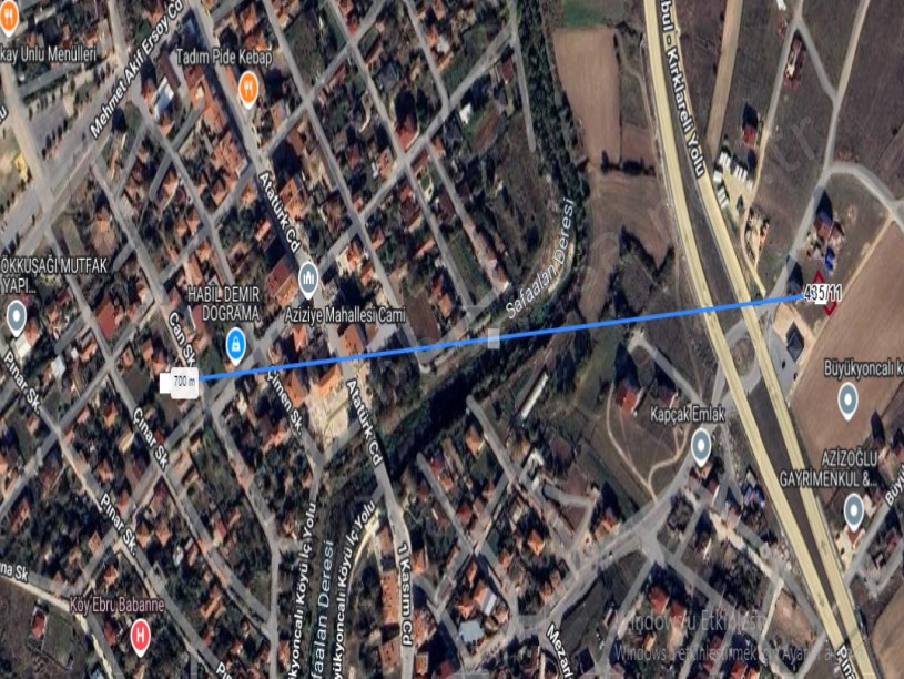 Tekirdağ Saray Büyükyoncalı Mah Satılık Arsa , 258 M2 Yolu Var Müstakil Evlerin Yakını