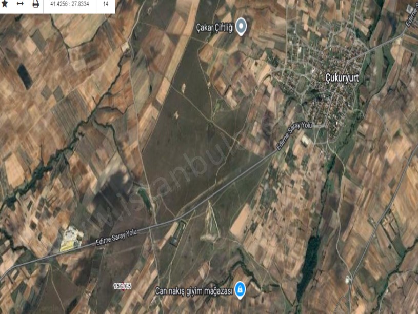 Tekirdağ Saray Çukuryurt Mah Satılık Tarla , 2,440 m2 Meraya Cephe Müstakil Yolu Var