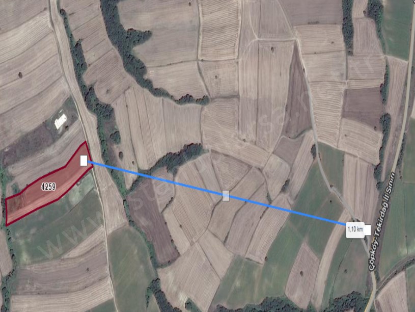 Edirne Uzunköprü Çöpköyde Satılık Arsa , 300 m2 Hisseli Yolu Var
