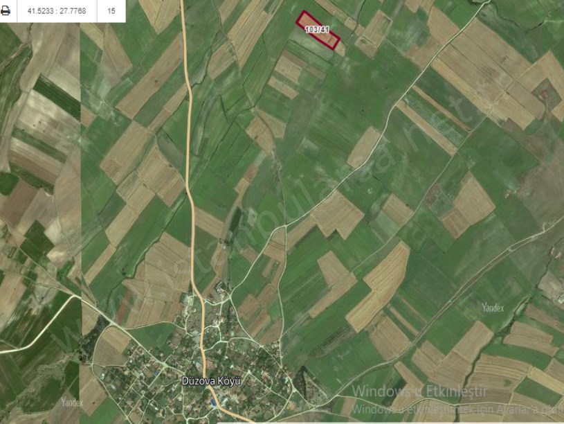 Kırklareli Vize Düzova Köyü Satılık Tarla , 12,918 m2 Tarla Müstakil 