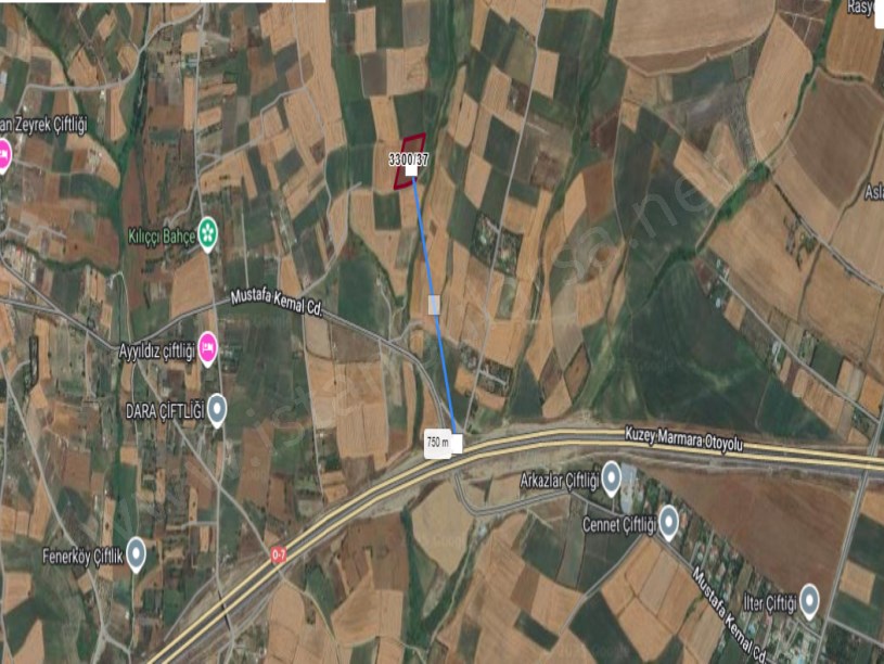 Silivri Fenerköyde Satılık Arsa , 380 M2 Hisseli Çaplı Yolu Var