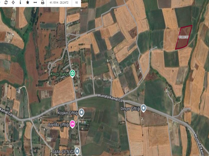 Silivri Fenerköyde Satılık Arsa , 380 M2 Hisseli Çaplı Yolu Var