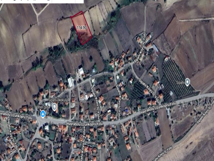 Edirne Uzunköprü Sipahi Köyünde Satılık Arsa , 248 m2 Merkezde Yolu Var 