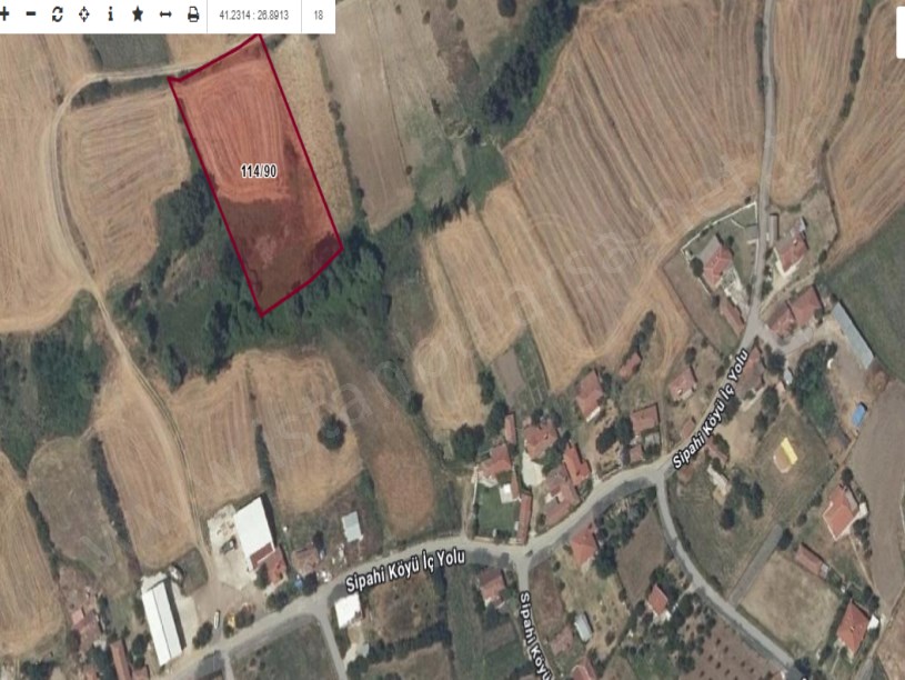 Edirne Uzunköprü Sipahi Köyünde Satılık Arsa , 248 m2 Merkezde Yolu Var 
