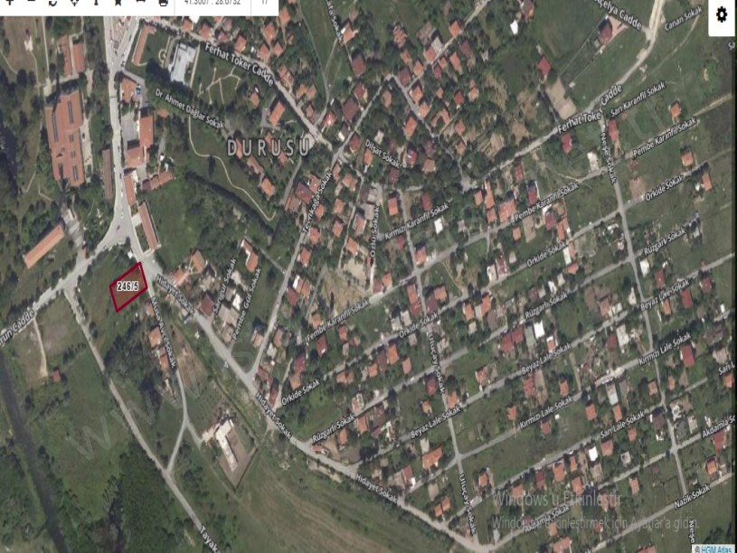 Arnavutköy Durusu Mah  Satılık Arsa ,  982 m2 Müstakil Merkezde  