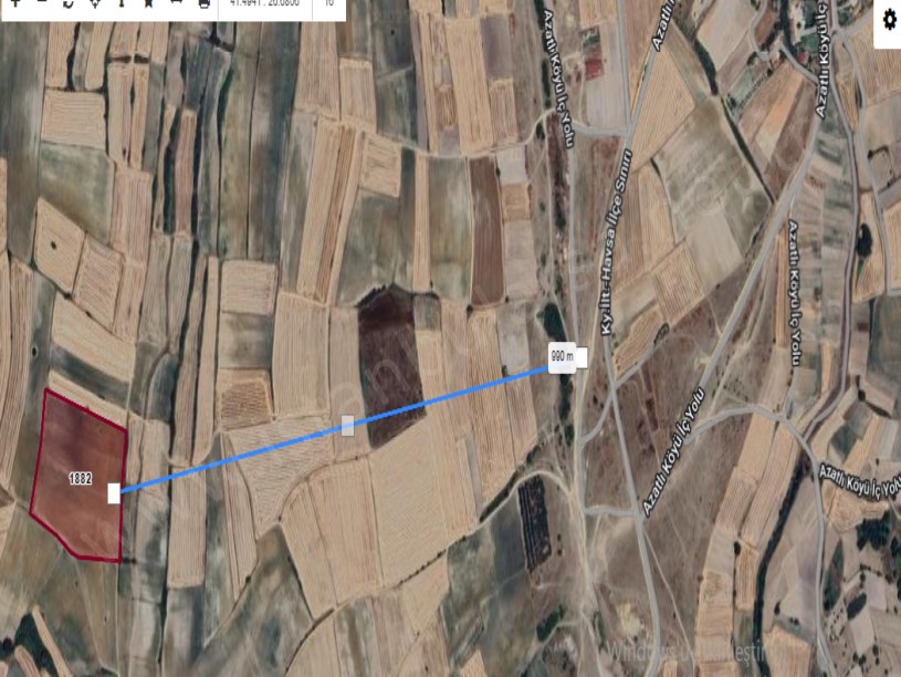 Edirne Havsa Azatlı Köyünde Satılık Arsa , 224 M2 Hisseli