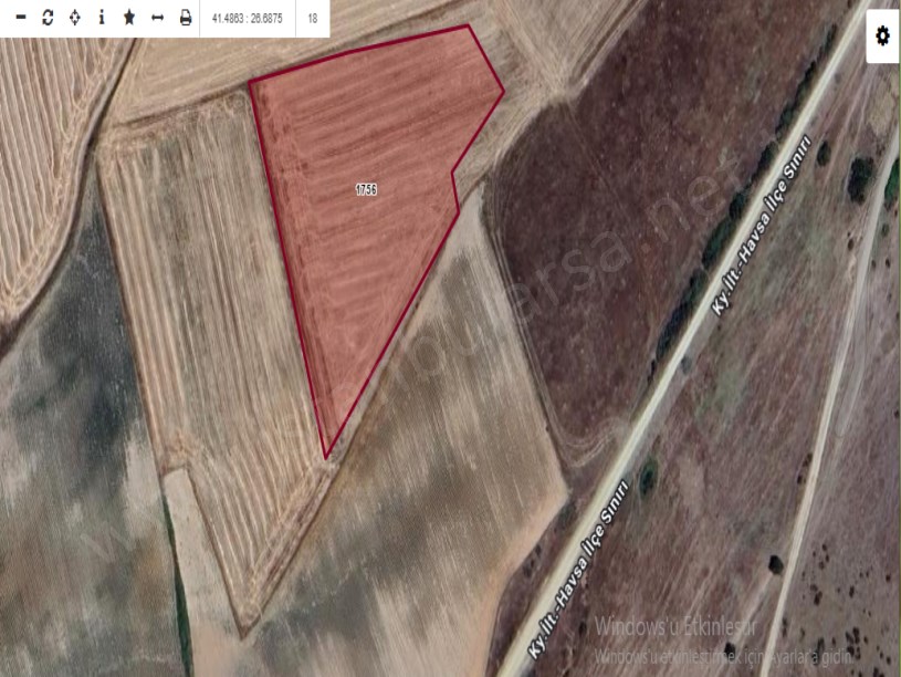 Edirne Havsa Azatlı Köyünde Satılık Arsa , 220 m2 Hisseli