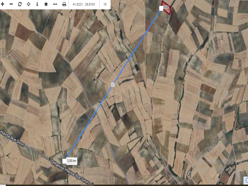 Edirne Havsa Azatlı Köyünde Satılık Arsa , 230 M2 Hisseli Yolu Var
