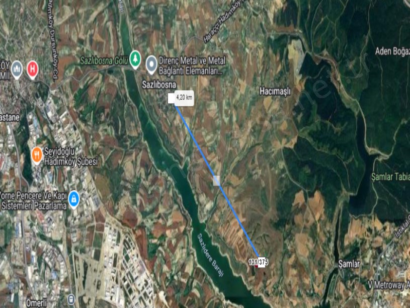 Arnavutköy Hacımaşlı  Satılık Arsa , 225 m2 Cadde Cephe  Hisseli