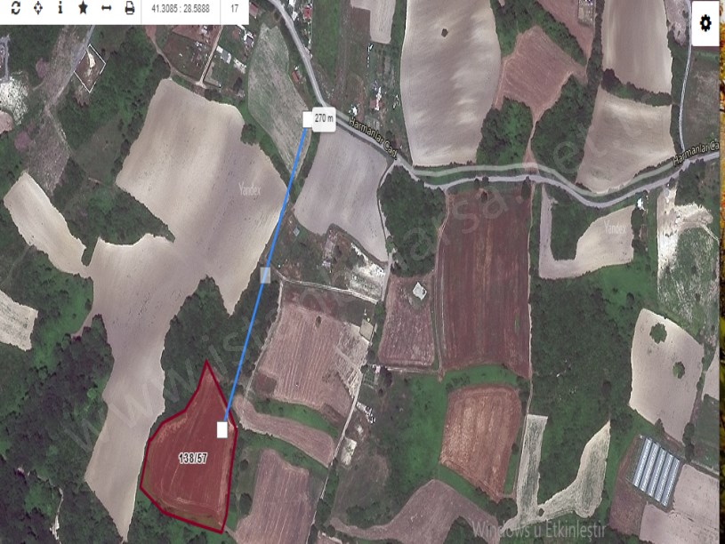 Arnavutköy Balabanda Satılık Arsa , 546 M2 Yolu Var Hisseli