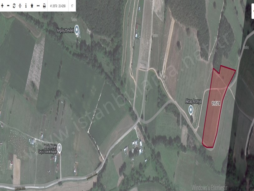 Çatalca Çiftlikköyde Satılık Arsa ,624 m2 Çaplı Yolu Var 