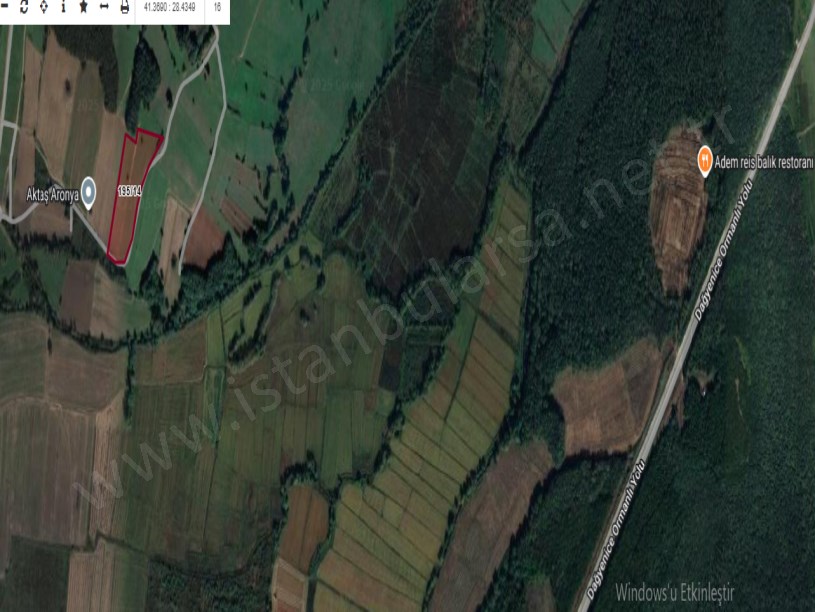 Çatalca Çiftlikköyde Satılık Arsa ,624 m2 Çaplı Yolu Var 