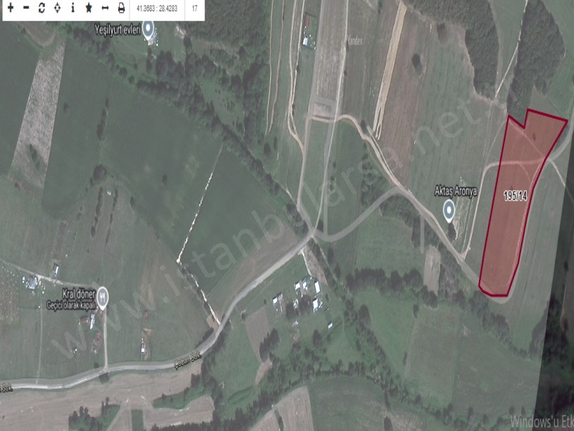 Çatalca Çiftlikköyde Satılık Arsa ,624 m2 Çaplı Yolu Var 