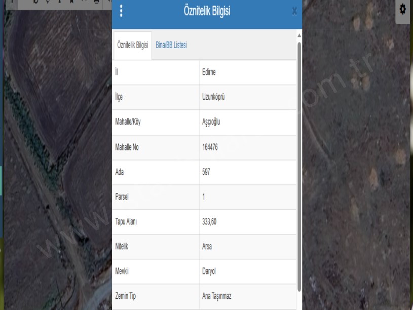 Edirne Uzunköprü Aşçıoğlu Mah , Satılık Arsa , 333 m2 Merkezde Müstakil 