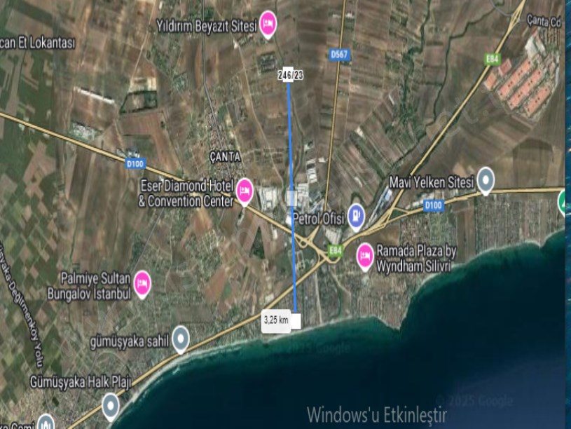 Silivri Sancaktepe Mah Satılık Arsa , 450 m2 Çaplı Yolu Var Merkezde