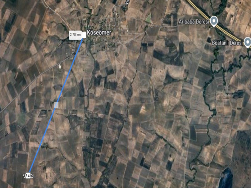 Edirne Havsa Köseömer Köyünde Satılık Tarla , 877 m2 Resmi Yola Cephe Müstakil