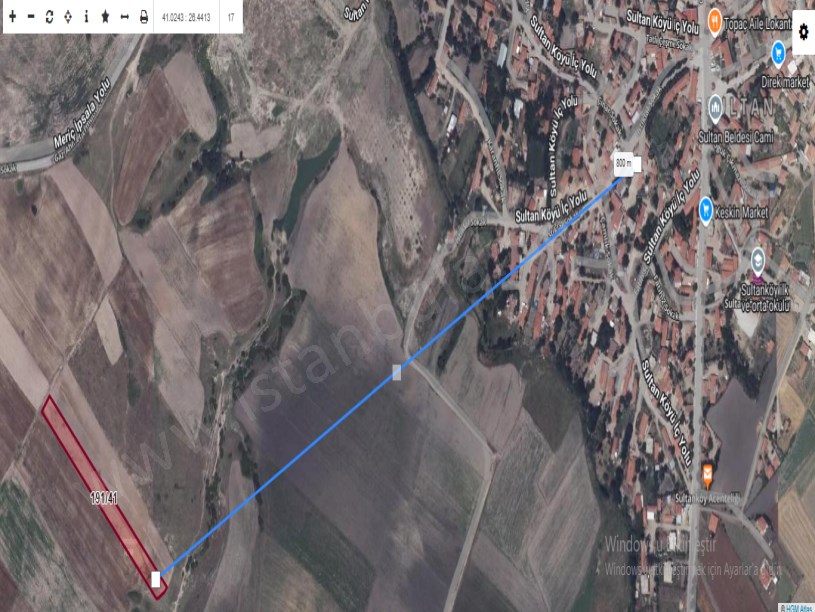 Edirne İpsala Sultanköyde Satılık Tarla , 4 Dönüm Yolu Var İmar Dibi  Müstakil