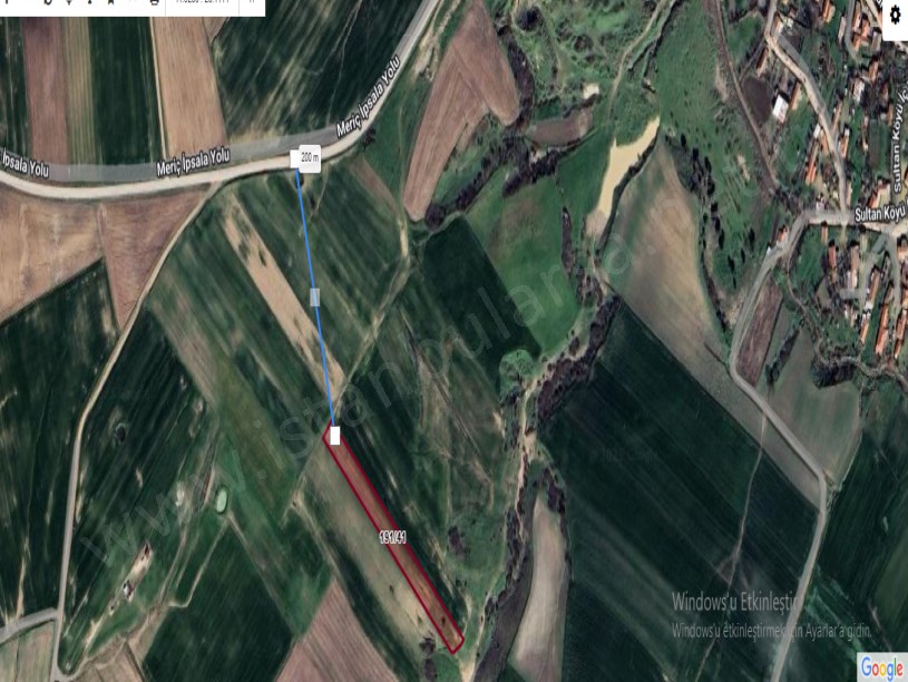Edirne İpsala Sultanköyde Satılık Tarla , 4 Dönüm Yolu Var İmar Dibi  Müstakil