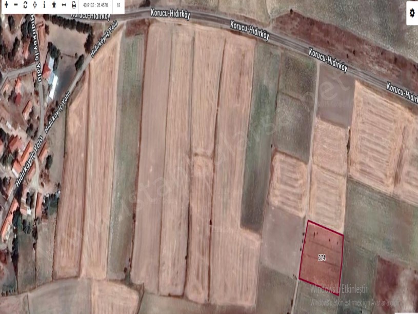 Edirne İpsala Hıdırköy Köyünde Satılık Arsa , 340 m2 Yolu Var Çaplı Köy Dibi
