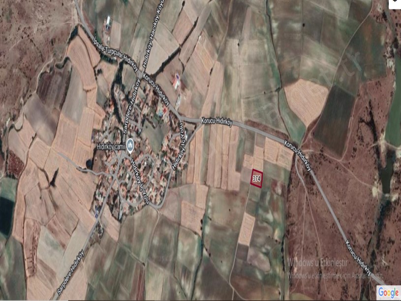 Edirne İpsala Hıdırköy Köyünde Satılık Arsa , 340 m2 Yolu Var Çaplı Köy Dibi
