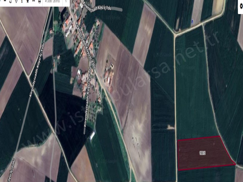 Edirne Uzunköprü Kiremitçisalih Köyünde Satılık Arsa , 1 Dönüm Yolu Var Köy İçi 