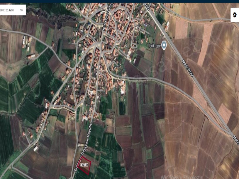 Edirne İpsala İbriktepe Köyü Satılık Arsa , 435 m2 Asfalt cephe  Hisseli
