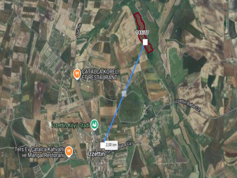 Çatalca İzzettinde Satılık Arsa , 936 M2 Yolu Var Evlerin Yakını