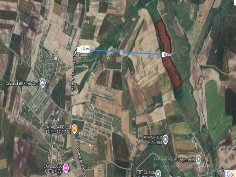 Çatalca İzzettinde Satılık Arsa , 936 M2 Yolu Var Evlerin Yakını