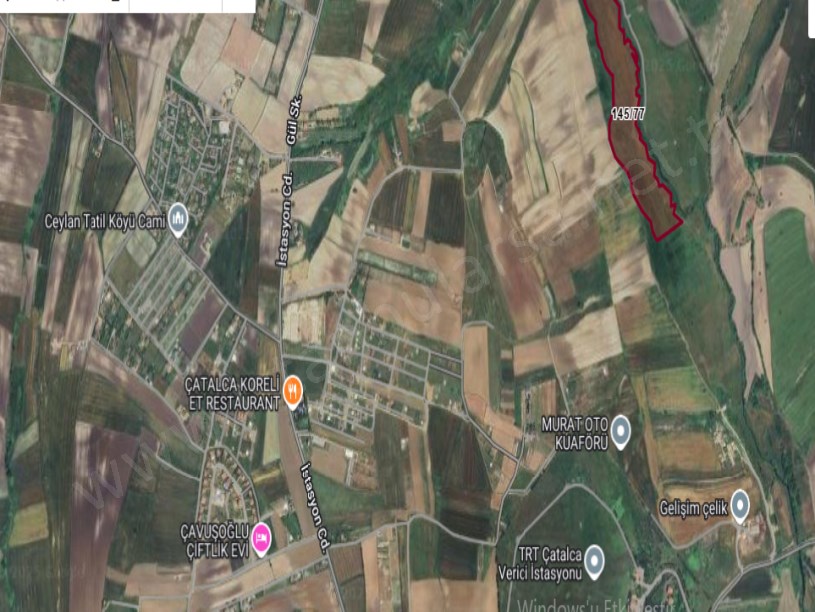 Çatalca İzzettinde Satılık Arsa , 936 M2 Yolu Var Evlerin Yakını