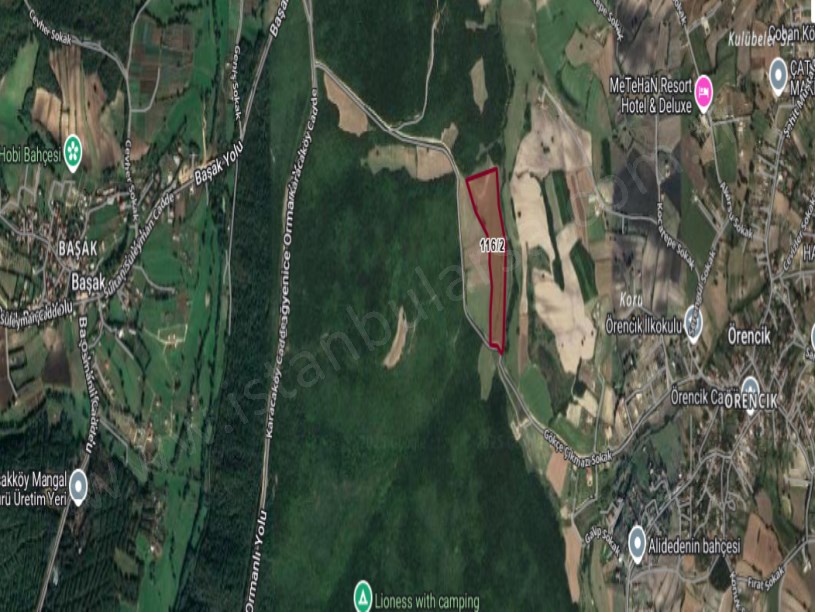 Çatalca Başakköyde Satılık Arsa , 250 m2 Çaplı Yolu Var Muvafakatnameli