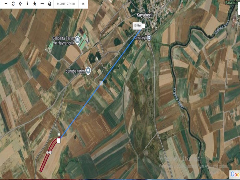 Kırklareli Lüleburgaz Kayabeyli Köyü Satılık Tarla , 16,050 m2 Müstakil Yolu Var
