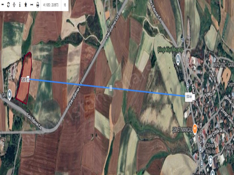 Arnavutköy Çilingirde Satılık Arsa , 4,288 M2 Yola Cephe Hisseli İmarlı