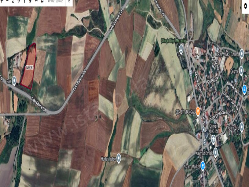Arnavutköy Çilingirde Satılık Arsa , 4,288 M2 Yola Cephe Hisseli İmarlı