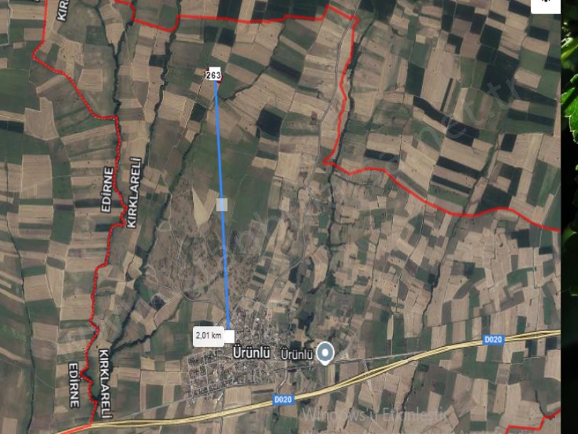Kırklareli Merkez Ürünlü Köyü Satılık Tarla , 6,500 m2 Müstakil YoluVar