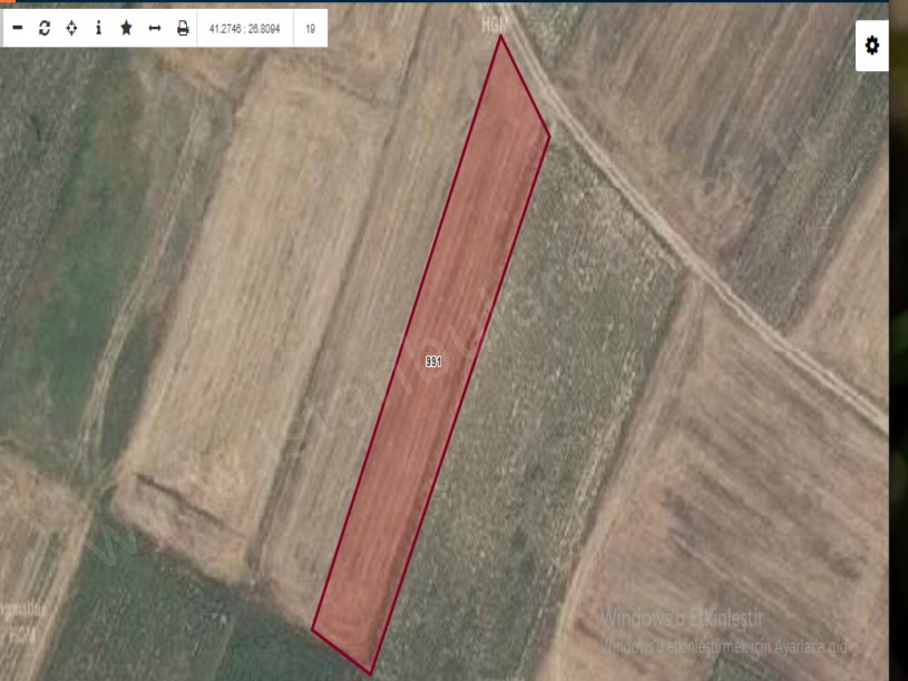 Edirne  Uzunköprü Başağılda Satılık Arsa , 185 m2 Hisseli 