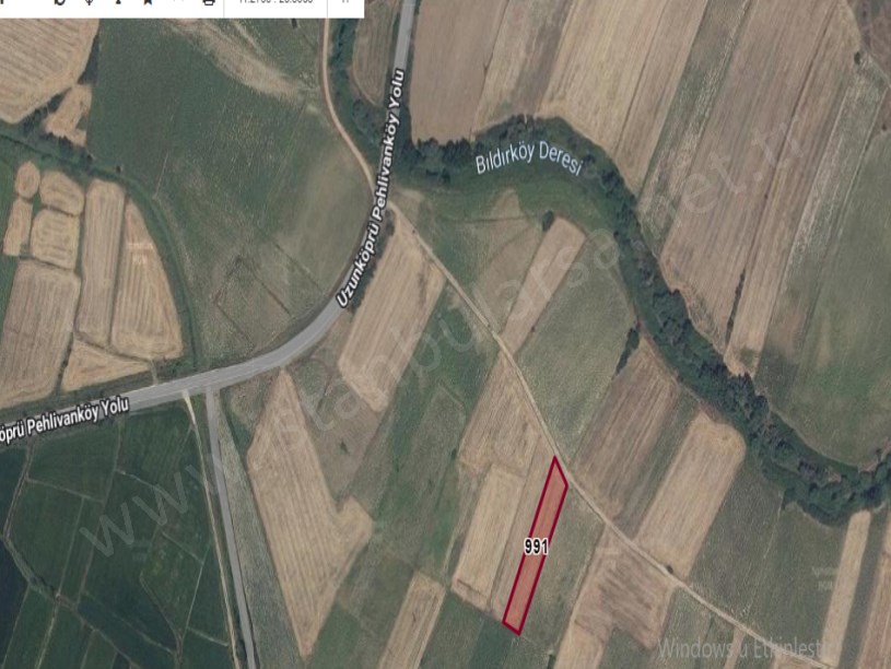 Edirne  Uzunköprü Başağılda Satılık Arsa , 185 m2 Hisseli 