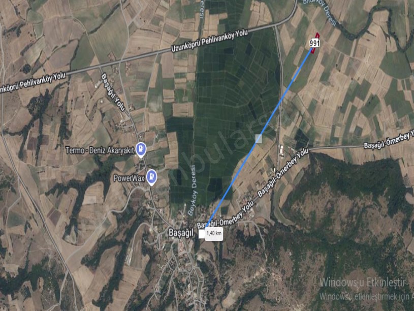 Edirne  Uzunköprü Başağılda Satılık Arsa , 185 m2 Hisseli 