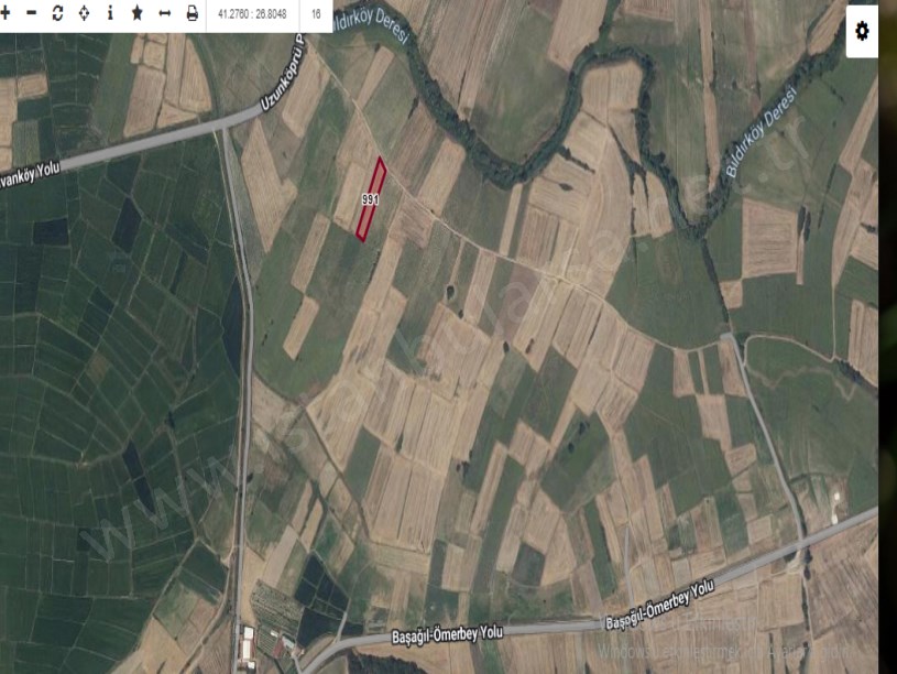 Edirne  Uzunköprü Başağılda Satılık Arsa , 185 m2 Hisseli 