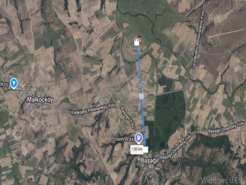 Edirne  Uzunköprü Başağılda Satılık Arsa , 147 m2 Hisseli