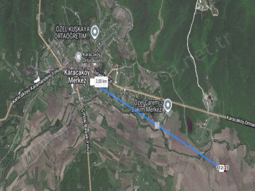 Çatalca Ormanlı Satılık Arsa , 519 m2 Hisseli Yolu Var