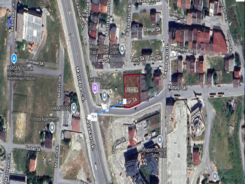 Arnavutköy Haraççıda Satılık Arsa ,1,120 M2 Müstakil 3 Kat İmarlı Merkezde